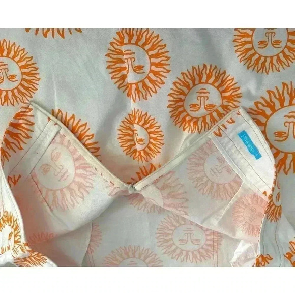 J McLaughlin Orange & White Sun Skirt Size 8 - Picture 10 of 12